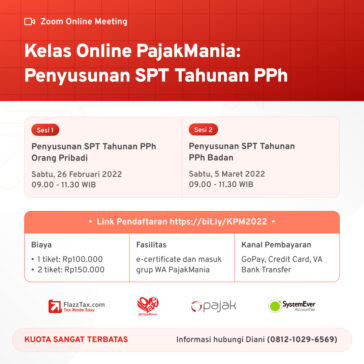 Kelas Pajak Online PajakMania: Penyusunan SPT Tahunan PPh