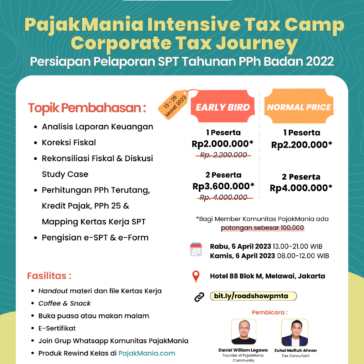 PajakMania Intensive Tax Camp - Corporate Tax Journey