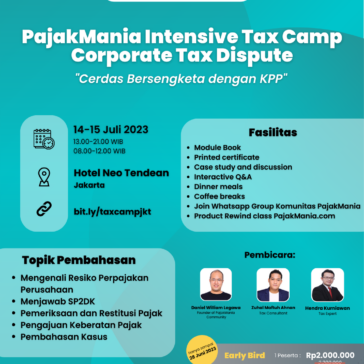 PajakMania Intensive Tax Camp - Corporate Tax Dispute